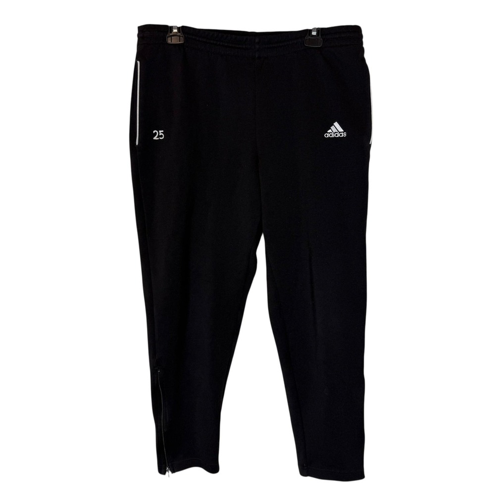 Vintage Adidas Pants Mens Small Black Training Zip Ankle Embroidered 25 00s